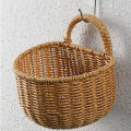 Imitation Rattan Woven Ginger And Garlic Egg Wall Hanging Storage Basket Bathroom Wall Hanging Basket.