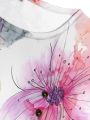 CLOOCL Pretty Floral Women T-shirts Flowers Art draw 3D Printed Short Sleeve Shirts Plus Size Summer Casual Streetwear.