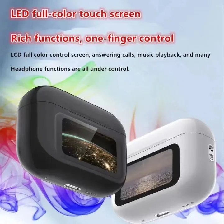 wireless%20earbuds%20Bluetooth%20airpods%20LCD%20full%20colour%20smart%20display%20%20Touch%20screen%20earpods%20pro%20-%20Image%207