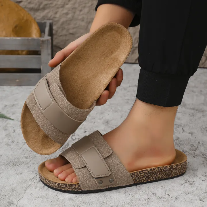 Men's%20One-Strap%20Sandals:%20Waterproof,%20Anti-Slip,%20Thick-Soled,%20Wear-Resistant,%20Soft-Soled,%20Comfortable,%20Everyday%20Slip-On%20Sandals.%20-%20Image%205