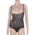 2024 Belly Dance Top Women's Sheer Mesh Bodysuit Halter Bottom Bodice Top Training Vest One Piece Sleeveless Open Chest Jumpsuit.