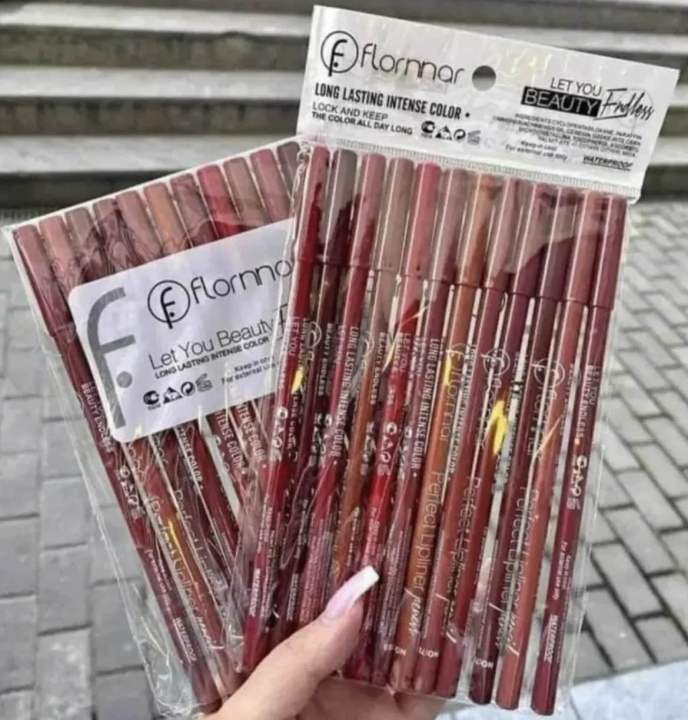 Pack of 12 – Waterproof Matte Lip Liner Pencils – Long Lasting Intense ...