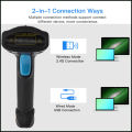 1D/2D Wireless Barcode Scanner Code Reader 2D Handheld Barcode Reader QR Code PDF417 DM Bar Scanner. 