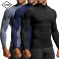 Men Bodybuilding Sport T-shirt Quick Dry Running Shirt Long Sleeve Compression Top Gym T Shirt Men Fitness Tight Tops.
