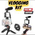 Vlogging Kit All in One Video Making with Tripod Stand, LED light, microphone, Mobile Holder For all Mobile Phone's & DSLR Camera. 