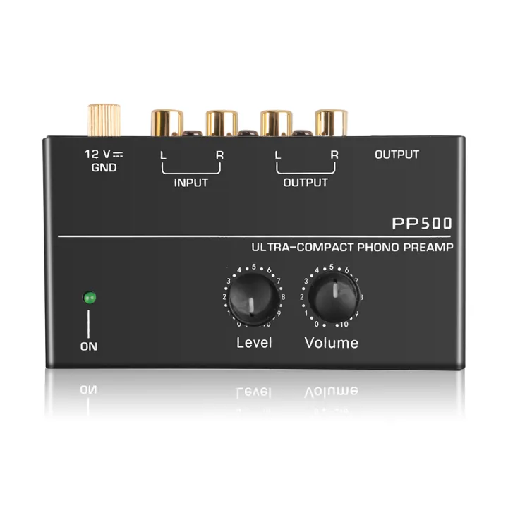 Ultra-compact%20Phono%20Preamp%20Pre%20Amp%20Preamplifier%20with%20Level%20Volume%20Control%202xRCA%20Input%202xRCA%20Output%201/4"%20TRS%20Output%20Interface%20-%20Image%202