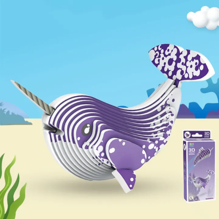 Animal 3D Paper Puzzle For Kids Educational Montessori Toys Funny DIY ...