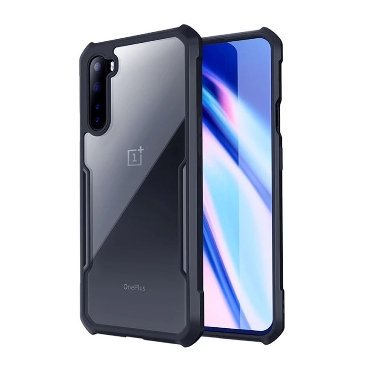 For OnePlus Nord Shockproof TPU Bumper Clear Acrylic Mobile Phone Case For 1+ Nord Back Cover