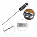 Alechaung food thermometer food temperature measuring water temperature milk barbecue cooking thermometer BBQ LCD screen heat resistant-50 to 300 degrees. 