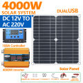 Professional 4000W Solar Generator System Kit - 100A Smart MPPT Controller + 200W High-Efficiency Bendable Solar Panel Camping. 
