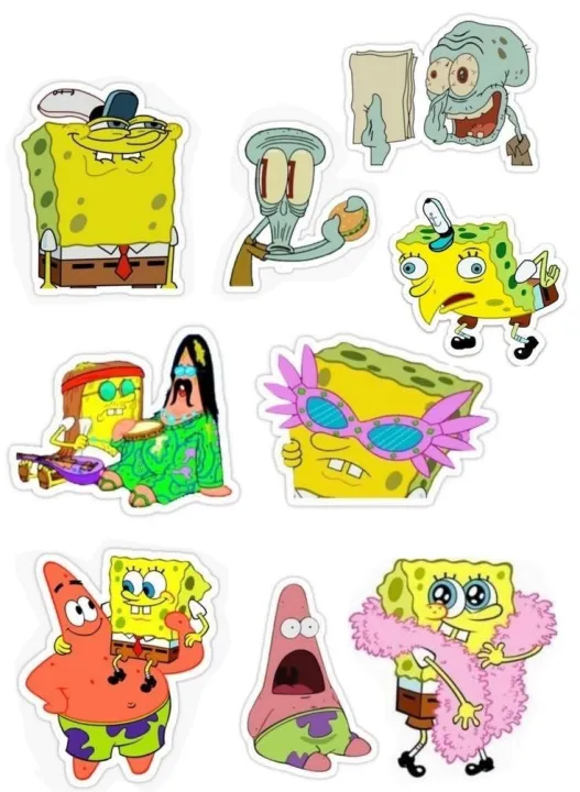 Funny%20meme%20Cartoon%20Sticker%20Sheets%20A5%20Uncut,%20sponge%20Bob,%20hilarious%20,%20journaling%20-%20Image%204