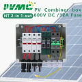 2 in 1 out DC 600V Solar photovoltaic PV Combiner Box With Lightning Protection 32A Fuse MCB SPD Waterproof IP65 Distribution.