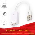 Usb Wired External Drive Free Sound Card Analog 7.1 Channel Desktop Portable External Sound Card Converter Earphone Microphone. 