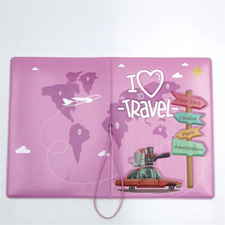 1%20Piece%20I%20Love%20Travel%203D%20PVC%20Passport%20Case/Cover%20Passport%20Holder/Wallet%20School%20Supplies%20Stuff%20for%20Students%20-%20Image%205