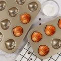 1Pieces Chestnut Shaped Cake Baking Tray Mold Carbon Steel Kitchen Baking Tool Outdoor Tableware.
