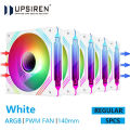 UPSIREN PF-14 PRISM 4PRO Computer Chassis Fan 140mm ARGB 4 Pin PWM Quiet Cooling Fan 12V Large Air Volume 47.2CFM/650-1800RPM. 