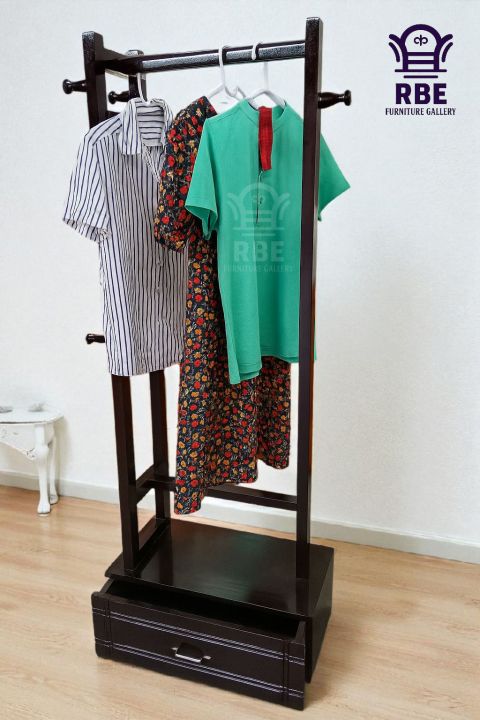 (RBE) RBE Wooden Hanger Rack with Drawer 2026-27 | Daraz.com.bd