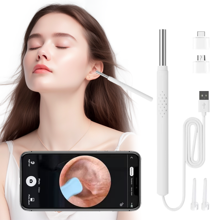 Ear Wax Removal Tool Camera 3 in 1 Android Visual Otoscope Mini Camera for Type-C Waterproof USB Endoscope Ear Picker Cleaning