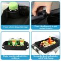 Double Sided Stroller Tray for Snacks & Activities Featuring Faux Leather Side for Eating, Polyester Side for Activities. 