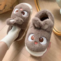 Women's cotton slippers winter indoor home warm and velvet household parent-child wool cotton shoes women wear outside winter.