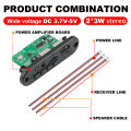 DC 12V  Bluetooth 5.0 MP3 Decoding Board 40W Amplifier Audio DIY MP3 Player Car FM Radio Module TF 3.5mm Mic USB Record Call. 