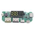 Digital Display Dual USB 5V 2.4A Power Bank Module | Type-C/Micro Input 18650 Lithium Battery Charger Board | Boost Converter with LED Screen. 