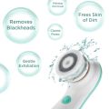 Fancii Cora 3 Waterproof Facial Spin Cleansing Brush with 3 Brush Heads, Exfoliating Face Spa System, Aqua. 