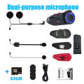 Maxto M3S Motorcycle Helmet Headset Bluetooth Intercom Waterproof Lens WiFi 1440p Video Recorder DVR Interphone.