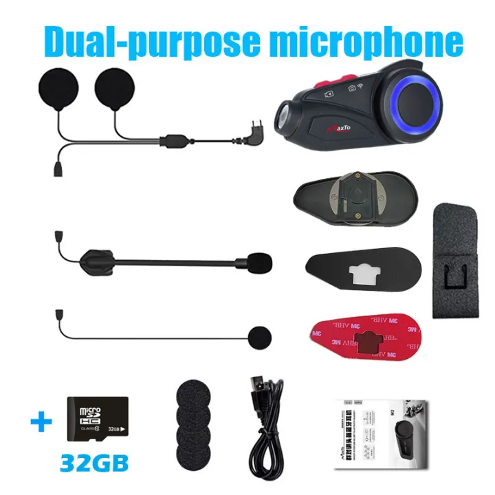 Maxto%20M3S%20Motorcycle%20Helmet%20Headset%20Bluetooth%20Intercom%20Waterproof%20%20Lens%20WiFi%201440p%20Video%20Recorder%20DVR%20Interphone%20-%20Image%208