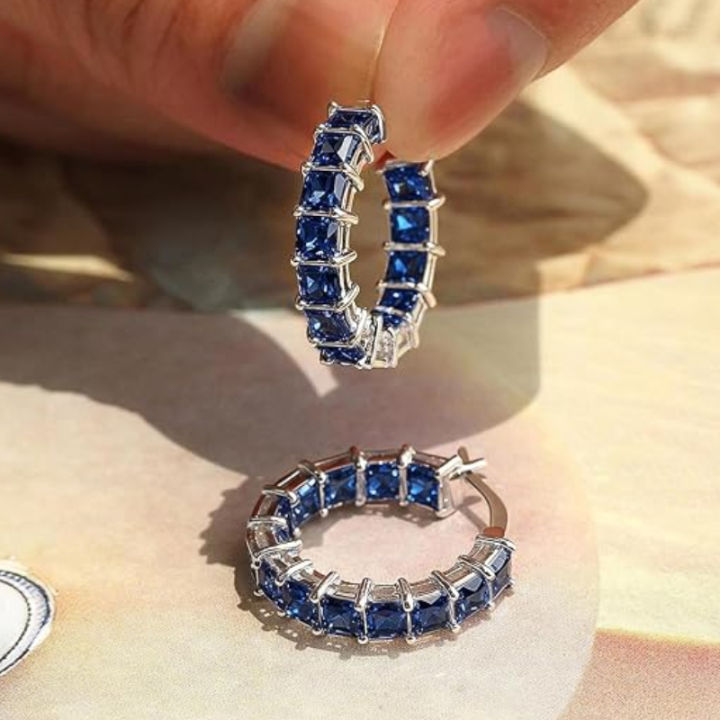 Huitan%20Princess%20Square%20Cubic%20Zirconia%20Hoop%20Earrings%20Luxury%20Trendy%20Ear%20Circle%20Earrings%20for%20Women%20Fashion%20Versatile%20Female%20Jewelry%20-%20Image%205