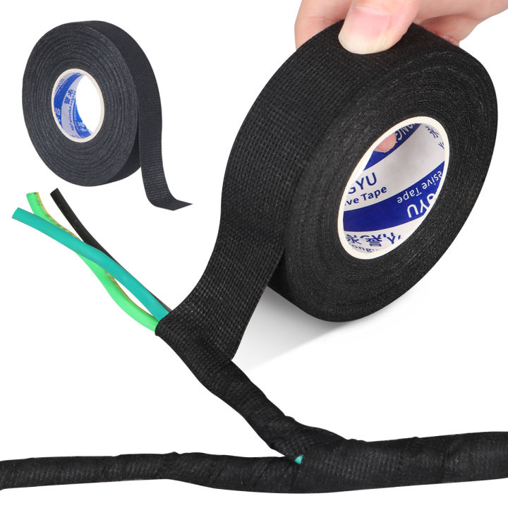 Wiring Harness Tape, Automotive Cloth Tape with High Temperature Electrical Wrap and Noise Dampening Heat Resistant Adhesive