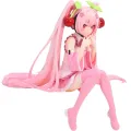 Hot Hatsune Miku Anime figure Pink dress PVC model action toys Cherry pink cherry blossom decoration collect gifts. 