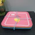 (K). Waitrose Frutty Square Plate Set of 4 Cocktail Tray. 