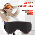 Heating Massage Eye Mask - Hot Compress Relieves Fatigue Dark Circles Aids Sleep 3 Gears Heat & Vibration (For Eye Strain).
