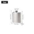 LMETJMA 1 4 5 6 7 8 9 10 oz Stainless Steel Hip Flask with Funnel Pocket Hip Flask Alcohol Whiskey Hip Flask Screw Cap KC0139.