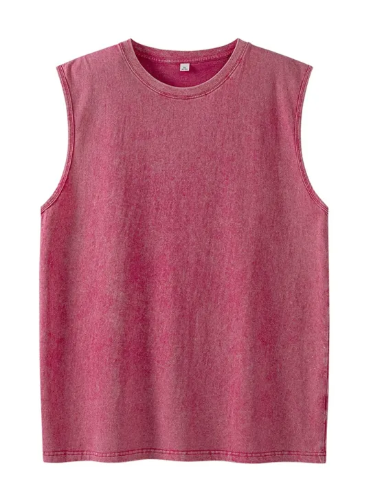 2025%20Summer%20New%20Men's%20Washed%20Cotton%20Tank%20Tops%20Muscle%20Gym%20Sleeveless%20Workout%20T%20Shirts%20Running%20Beach%20Loose%20Cutoff%20Tees%20-%20Image%205