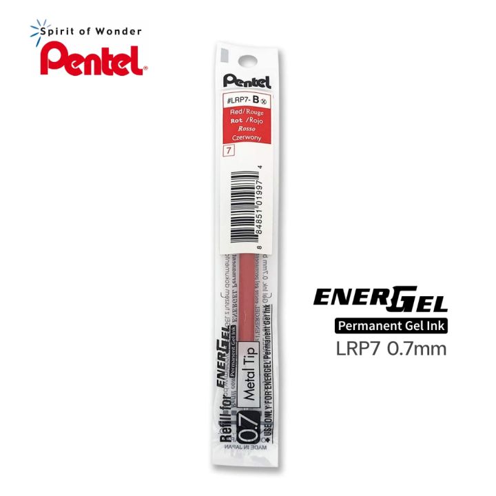 Pentel Pentel gel pen Pentel energel permanent "waterproof ink" lrp7 0.7mm-red ink
