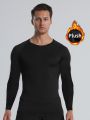 Men's sports thermal top, thermal underwear T-shirt, suitable for daily wear during gym running, lightweight and flexible.