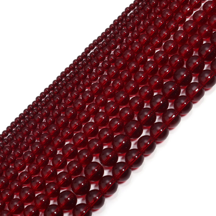 1%20Strand%20Red%20Glass%20Beads%204/6/8/10/12mm%20Round%20Crystal%20Loose%20Spacer%20Bead%20for%20Jewelry%20Making%20Stuff%20DIY%20Necklace%20Bracelet%20Wholesale%20-%20Image%205