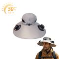 Solar Fan Sun Hat for Men Women Wide Brim Fishing Cap Waterproof Breathable Solar Outdoor Cooling Hat for Hiking Camping.