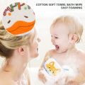 Cute Print Kids Baby Shower Bath Sponge Rub Cartoon Elephant Body Wash Towel Infant Toddle Newborn Bath Brushes Soft Rub.