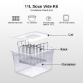 Sous vide shelf bracket bracket stainless steel sous vide cooker 11L container and rack double wall container with 11 liter lid strong material. 