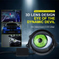 LED Car Dynamic Devil Eye Large Light 3-inch 33 Mode 3D Lens Dynamic Pupils Headlight Car Light Remote Modification Eagle Eye. 