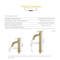 Bathroom Brushed Gold Basin Faucet Tap Wash Basin Single Cold Water Sink Faucet Gold Tap Bathroom Accessories. 