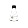 50-250ml Borosilicate Glass Erlenmeyer Flask with Black Screw Cap, Lab Conical Triangle Flask for Chemistry Experiment. 