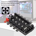 4Pin 10 Port PC Case Fan Hub PWM Controller SATA Power/Large 4P Splitter Motherboard Cooler Cooling Fan Cable. 
