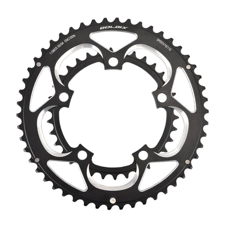 GOLDIX%20110BCD%20Bicycle%20Chainring%20Double%20Disc%2050-34T%20for%20Road%20Bike%20Crankset%20Compatible%209/10/11Speed%20Folding%20Bike%20Chain%20Wheel%20-%20Image%206