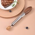 Cooking Tong, Walnut Wood Tong, Stainless Steel Anti-Slip Long Handle Wood Salad Tong with Hanging Hole, Household Creative Tong.
