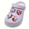 MESUCA 25pcs Hello Kitty Shoe Decorations Accessories Charms For Clogs Bogg Bag Bubble Slides Sandals, Gift Idea for Birthday. 