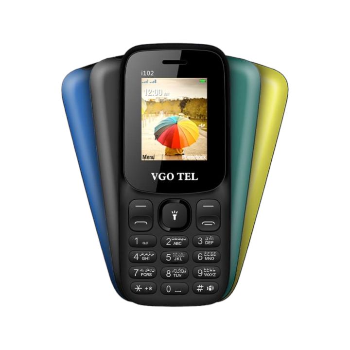 VGOTEL i102 - Without Camera - 1.77 Inch Display - Dual Sim - 1000mAH Battery - PTA Approved - Auto call recording - 1000 Contact Save memory - Wireless FM Radio -  magic Voice - 1 Year Brand warranty